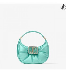 Η Ίντι Hobo Mini Aqua Πράσινο Σατέν Μίνι Τσάντα