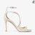 Azia 95 White Satin Sandals with All-Over Pearls